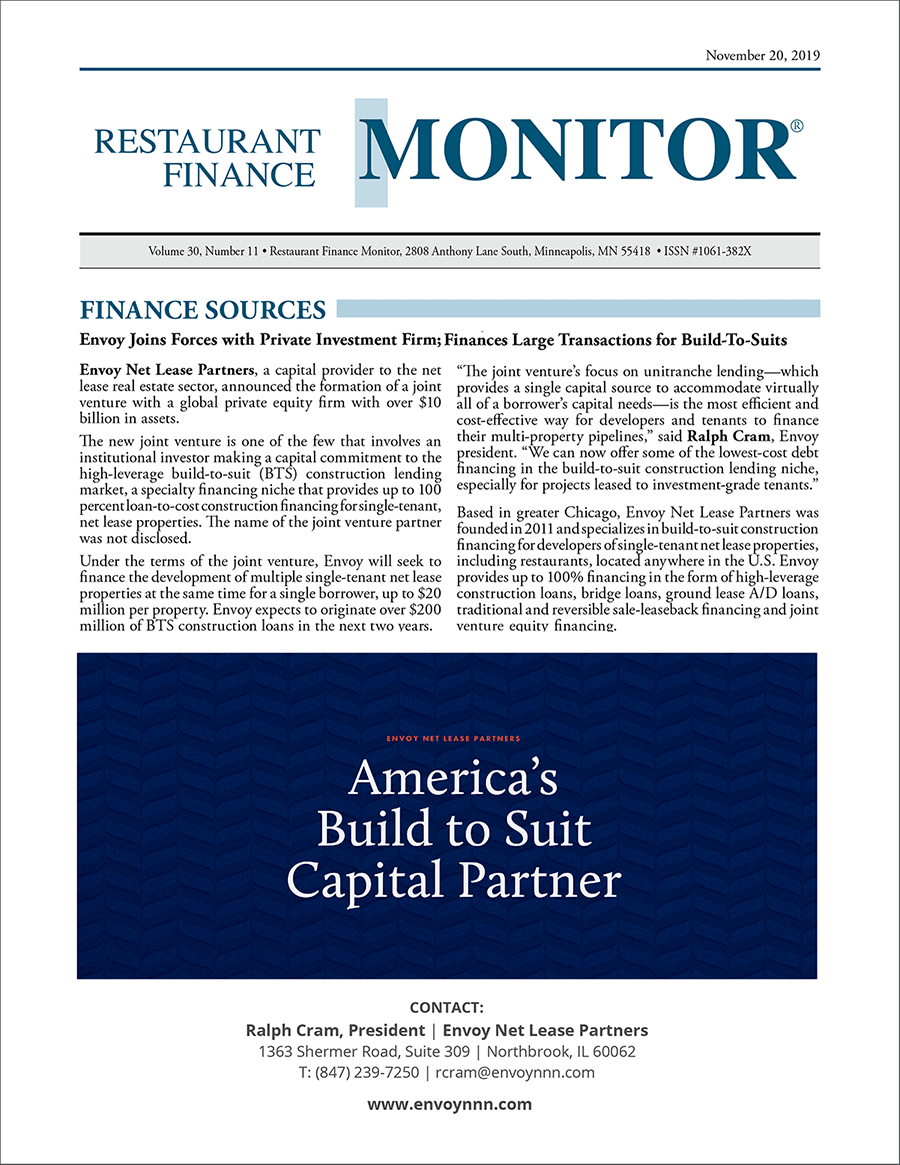 Read more about the article Restaurant Finance Monitor: November 2019
